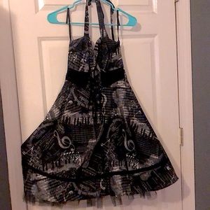 Music note rockabilly swing dress